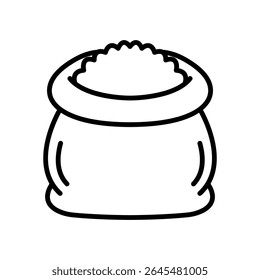 Lineart Icon rice for farm and agriculture themes
