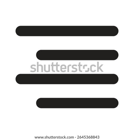 Lineart Icon right alignment. Typographic and Paragraph Tools for UI, Apps, and Web Design.