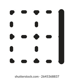 Lineart Icon right border. Typographic and Paragraph Tools for UI, Apps, and Web Design.