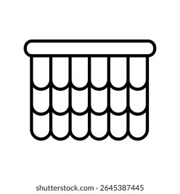 Lineart Ícone telhados para gestão de propriedades e habitação marca de serviço