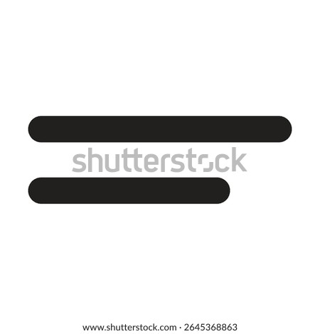 Lineart Icon short text. Typographic and Paragraph Tools for UI, Apps, and Web Design.