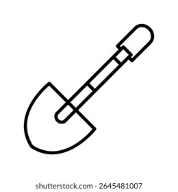 Lineart Icon shovel for farm and agriculture themes
