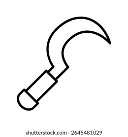 Lineart Icon sickle for farm and agriculture themes