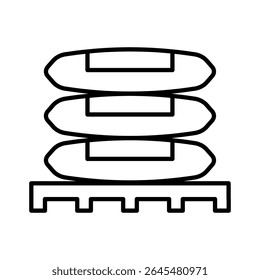 Lineart Icon storage for farm and agriculture themes