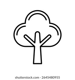Lineart Icon tree for farm and agriculture themes