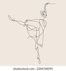 lineart illustration of a ballerina