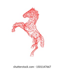 lineart and lowpoly from horses