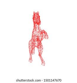 lineart and lowpoly from horses