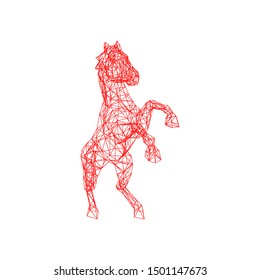 lineart and lowpoly from horses