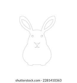 lineart of rabit, vector illustration,beautifull rabit line art