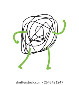 design de caractere rabisco lineart. eps10