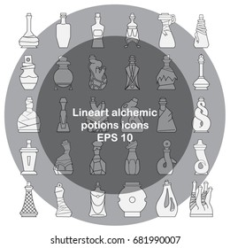 lineart simple potions icons