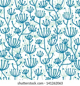 Lineart texture plants seamless pattern background