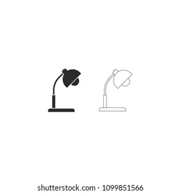 line&black air table lamp vector icon.
