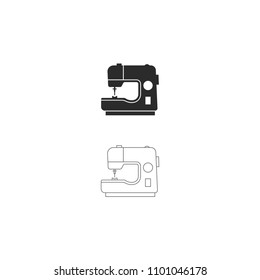 line&black sewing machine vector icon.