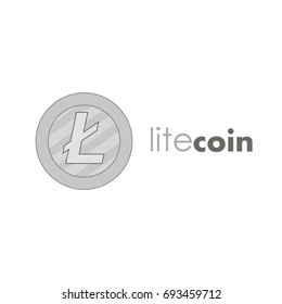 Linecoin Cripto currency blockchain. Linecoin flat logo. vector sticker for web design
