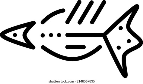 Lined Angler fish, illustration, vector on a white background.