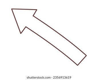 Ilustración del vector de iconos de flecha en línea