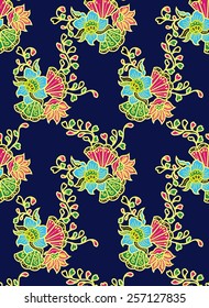 Lined beautiful full color Vector of art on blue background.
