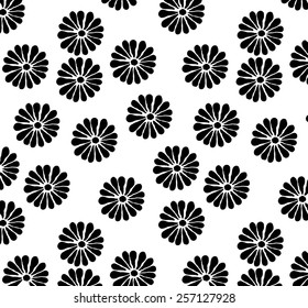 lined black Marigold flowers.