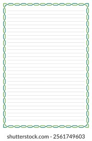 Lined blank paper with decorative border