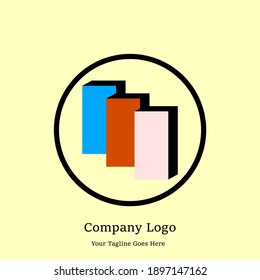 Lined blocks become an attractive logo design for your company and business