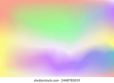 Lined blue yellow pink gradient banner. Lilac rose sky lemon green background media post, wallpaper presentation. Pastel holiday invitation print cover. Rainbow mockup wallpaper for app ads web card.