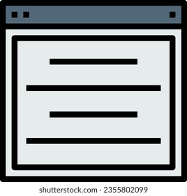 Lined Browser Window Vector Icon