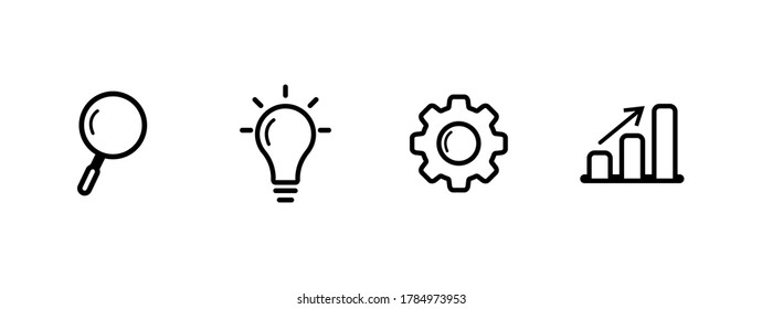 lined business infographic icon, vector illustration.