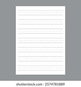 Lined checklist page. Minimal task layout. Printable planner sheet. Vector illustration.