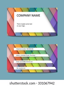 lined colored business card