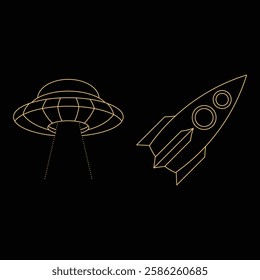 Lined Cosmic Planet Outer Space Universe