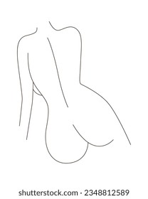 Ilustración del vector de la parte posterior del cuerpo en lino