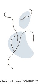 Lined Female Body Part Vector Illustration