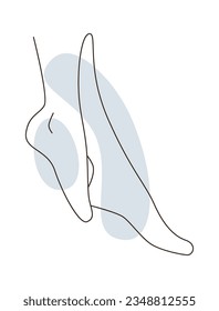 Lined Female Legs Vector Illustration