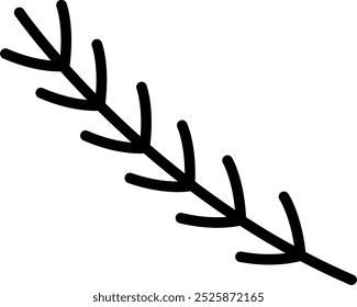 Ilustración vectorial de rama de abeto forrada