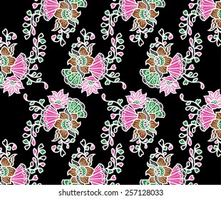 Lined full of colorful Vector of art on black background.