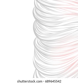 lined gray pink. abstract pattern. lined art hand-drawn. wave hair nature  
vintage on background white. vector illustration