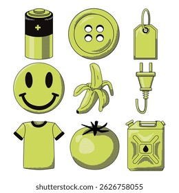 Lined halftone design illustrating environmental sustainability