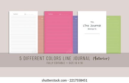 Lined Journal KDP Interior Template Design