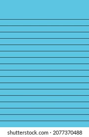 Lined Notebook, blue paper. Vector illustration.