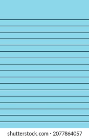 Lined Notebook, blue paper. Vector illustration.
