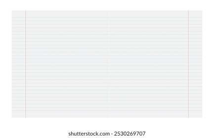 Fondo de papel de cuaderno forrado. Papel cuadriculado. Abstractas estampado de rayas. Vector