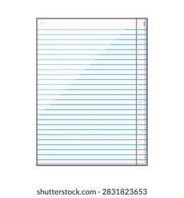 Lined notebook paper and