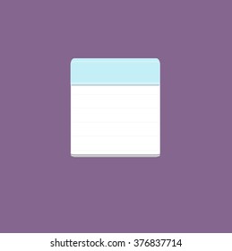 Lined notepad flat icon for business or any purpose