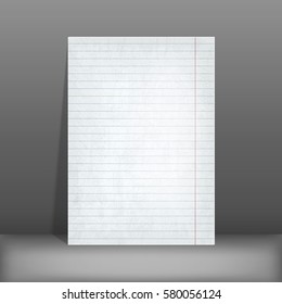 lined paper. blank design sheet A4. vector illustration - eps 10