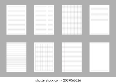Lined Paper Blank sheets used to record daily events. Break down your future goals and next steps. Capture those brilliant ideas.