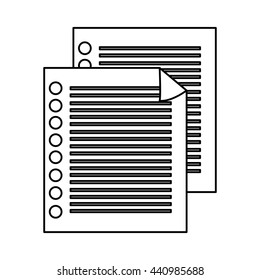 lined paper document , vector illustration