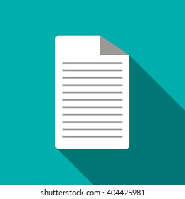 Lined paper icon, flat style
