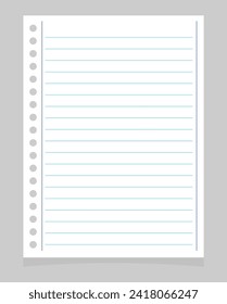 lined paper from a notebook. EPS file 89.